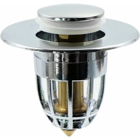 Bonde D'évier De Lavabo - Prise De Valve - Passoire Anti-clogging - Bouchon De Lavabo - Noyau De Rebond - Type Push Pour Butoir D'évier - Vernis à Ressort Avec Trop-plein 1 Bonde D'évier De Lavabo - Prise De Valve - Passoire Anti-clogging - Bouchon De Lavabo - Noyau De Rebond - Type Push Pour Butoir D'évier - Vernis à Ressort Avec Trop-plein