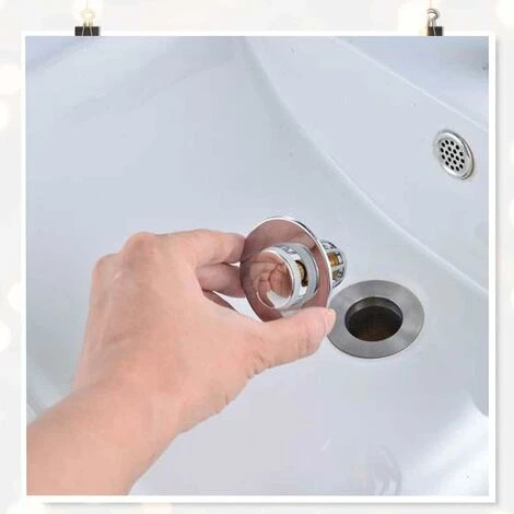 Bonde D'évier De Lavabo - Prise De Valve - Passoire Anti-clogging - Bouchon De Lavabo - Noyau De Rebond - Type Push Pour Butoir D'évier - Vernis à Ressort Avec Trop-plein 4 Bonde D'évier De Lavabo - Prise De Valve - Passoire Anti-clogging - Bouchon De Lavabo - Noyau De Rebond - Type Push Pour Butoir D'évier - Vernis à Ressort Avec Trop-plein – Image 4