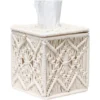 Boîte à MouchoirsPorte-mouchoirs En Papier Rectangulaire Avec Boucle De Perles Organisateur De Mouchoirs En Papier Décoration D'intérieur-carré