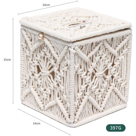 Boîte à MouchoirsPorte-mouchoirs En Papier Rectangulaire Avec Boucle De Perles Organisateur De Mouchoirs En Papier Décoration D'intérieur-carré 2 Boîte à MouchoirsPorte-mouchoirs En Papier Rectangulaire Avec Boucle De Perles Organisateur De Mouchoirs En Papier Décoration D'intérieur-carré – Image 2