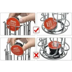 Support à Capsules à Café Dolce Gusto, Porte Capsules Distributeur Présentoir Rotatif Pour 24 Capsules, Supports Rangement Dolce Gusto, 360 Degrés Rotable Range Capsule, Chrome, élégant Et St 9 Support à Capsules à Café Dolce Gusto, Porte Capsules Distributeur Présentoir Rotatif Pour 24 Capsules, Supports Rangement Dolce Gusto, 360 Degrés Rotable Range Capsule, Chrome, élégant Et St -Promos Gout Cuisine Boutique 93458475 5
