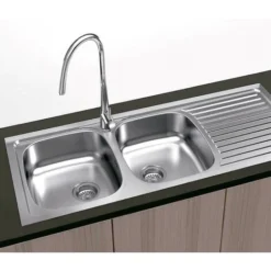 Evier Encastré 120 X 50 Praga - 2 Cuves - Inox