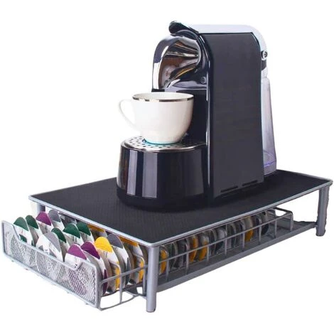 Tiroirs à Capsules De Café 60 Pièces, Support à Capsules à Café, Porte Dosette De Café, Tiroirs De Rangement, 2 Tiroirs,Gris 2 Tiroirs à Capsules De Café 60 Pièces, Support à Capsules à Café, Porte Dosette De Café, Tiroirs De Rangement, 2 Tiroirs,Gris – Image 2