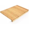 Planche à Découper En Bambou Tranchoir Planchette Ustensile De Cuisine Avec Rigole Pour Le Jus Et Rebord Couteau Plan De Travail Stable H X L X P: 5 X 56 X 38 Cm, Nature