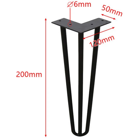 4x Pieds En épingle Pieds De Table Pieds De Table à Charge Lourde Patins De Table Hairpin Legs Interchangeables 3 étriers-20cm 2 4x Pieds En épingle Pieds De Table Pieds De Table à Charge Lourde Patins De Table Hairpin Legs Interchangeables 3 étriers-20cm – Image 2