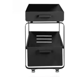 Étagère à Épice, Rangements Sous Evier 2 Niveaux Organisateur Coulissant, Tiroir De Rangement En Métal, Pour épices,Douche,Garde Manger Cuisine,Salle De Bain,sous évier, Noir -Promos Gout Cuisine Boutique 94183545 4