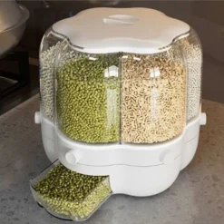 Grand Récipient De Stockage Des Aliments Seau à Riz Pivotant Distributeur De Céréales Hermétique Récipient à Riz Boîte à Céréales Cuisine Récipient De Stockage Des Aliments 6,5 Kg Blanc 7 Grand Récipient De Stockage Des Aliments Seau à Riz Pivotant Distributeur De Céréales Hermétique Récipient à Riz Boîte à Céréales Cuisine Récipient De Stockage Des Aliments 6,5 Kg Blanc -Promos Gout Cuisine Boutique 94700337 4