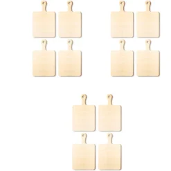 12 PièCes Mini Planches à DéCouper En Bois Vierges Avec PoignéE Petite Planche à DéCouper Bricolage Cuisine Cuisson LéGumes DéCor A