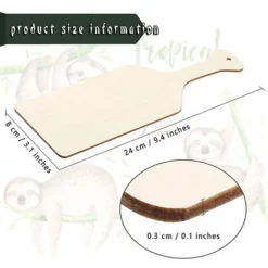 12 PièCes Mini Planches à DéCouper En Bois Vierges Avec PoignéE Petite Planche à DéCouper Bricolage Cuisine Cuisson LéGumes DéCor A -Promos Gout Cuisine Boutique 94704079 5