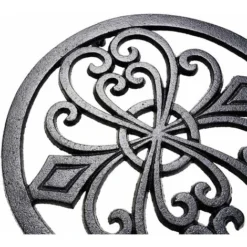 Heavy Duty En Fonte Dessous De Plat En Métal, Résistant à La Rouille Noir étagère Supports Supports Pour Casseroles Chaudes Ou Théière (Round,20cm) -Promos Gout Cuisine Boutique 94898615 5