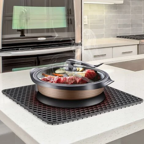 Tapis D'évier En Silicone Grille De Cuisine Pour éviers De Ferme En Acier Inoxydable Ou En Porcelaine 34 Cm X 34 Cm 3 Tapis D'évier En Silicone Grille De Cuisine Pour éviers De Ferme En Acier Inoxydable Ou En Porcelaine 34 Cm X 34 Cm – Image 3