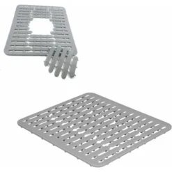 Tapis D'évier Pour évier En Acier Inoxydable/céramique, Protecteurs D'évier En PVC Pour Fond D'évier De Cuisine, Vaisselle Et Verrerie, Durable Et évacuation Rapide (gris) 9 Tapis D'évier Pour évier En Acier Inoxydable/céramique, Protecteurs D'évier En PVC Pour Fond D'évier De Cuisine, Vaisselle Et Verrerie, Durable Et évacuation Rapide (gris) -Promos Gout Cuisine Boutique 94926689 5