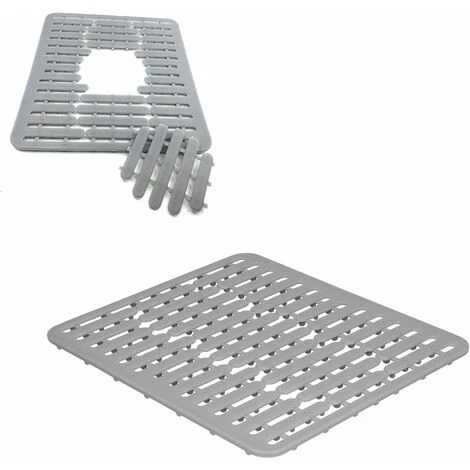 Tapis D'évier Pour évier En Acier Inoxydable/céramique, Protecteurs D'évier En PVC Pour Fond D'évier De Cuisine, Vaisselle Et Verrerie, Durable Et évacuation Rapide (gris) 5 Tapis D'évier Pour évier En Acier Inoxydable/céramique, Protecteurs D'évier En PVC Pour Fond D'évier De Cuisine, Vaisselle Et Verrerie, Durable Et évacuation Rapide (gris) – Image 5