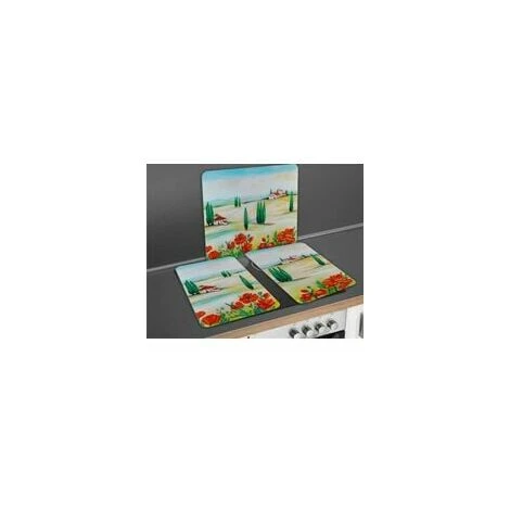 Olhetc Protection Plaque De Cuisson, Couvre Plaque De Cuisson En Verre Toscane, Lot De 2, Verre Trempé, 30x52 Cm, Multicolore 3 Olhetc Protection Plaque De Cuisson, Couvre Plaque De Cuisson En Verre Toscane, Lot De 2, Verre Trempé, 30x52 Cm, Multicolore – Image 3