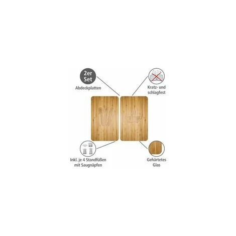 Olhetc Protection Plaque De Cuisson, Couvre Plaque De Cuisson En Verre Lunch, Lot De 2, Verre Trempé, 30x52 Cm, Multicolore 2 Olhetc Protection Plaque De Cuisson, Couvre Plaque De Cuisson En Verre Lunch, Lot De 2, Verre Trempé, 30x52 Cm, Multicolore – Image 2