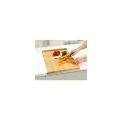 Olhetc Planche à Découper Bois, Grande Planche à Découper Avec Bord De Guidage, Bambou, 45x35cm, Marron -Promos Gout Cuisine Boutique 95026151 3