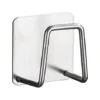 2 Pièces Cuisine Adhésif Acier Inoxydable éponge Support étanche évier éponge égouttoir étagère Cuisine Rangement Accessoires Argent