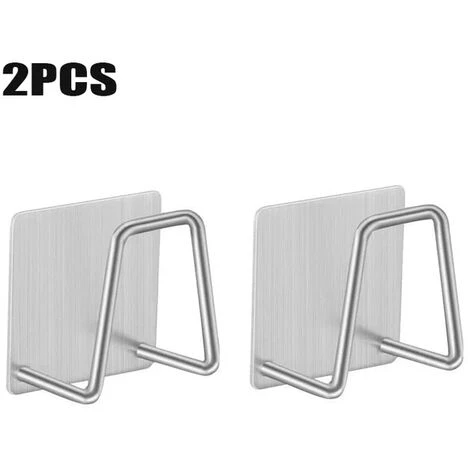 2 Pièces Cuisine Adhésif Acier Inoxydable éponge Support étanche évier éponge égouttoir étagère Cuisine Rangement Accessoires Argent 2 2 Pièces Cuisine Adhésif Acier Inoxydable éponge Support étanche évier éponge égouttoir étagère Cuisine Rangement Accessoires Argent – Image 2