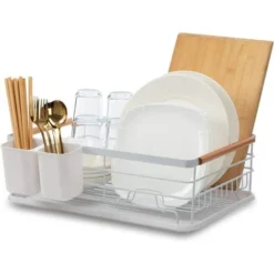 Égouttoir à Vaisselle Avec égouttoir Et Porte-couverts, 41,5x 30,5 X 14 Cm, Blanc 9 Égouttoir à Vaisselle Avec égouttoir Et Porte-couverts, 41,5x 30,5 X 14 Cm, Blanc -Promos Gout Cuisine Boutique 95475142 5