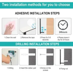 Support Porte Sopalin, Adhésif Ou Perçage Porte Rouleau Papier Cuisine Sous L'armoire, Acier Inoxydable Porte Essuie Tout Pour Salle De Bain Et De Cuisine, Noir 8 Support Porte Sopalin, Adhésif Ou Perçage Porte Rouleau Papier Cuisine Sous L'armoire, Acier Inoxydable Porte Essuie Tout Pour Salle De Bain Et De Cuisine, Noir -Promos Gout Cuisine Boutique 95505201 4