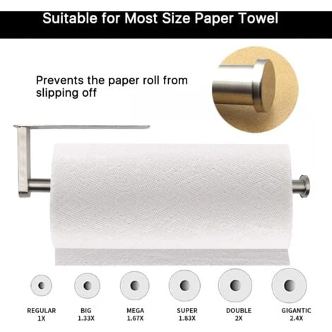 Porte Sopalin, Support Dévidoir Sopalin Acier Inoxydable Pas De Perçage Porte Essuie Tout Auto-adhésif Devidoir Support Tout Mural, Derouleur Sopalin Tout Porte-rouleau De Cuisine Pour Armoire 2 Porte Sopalin, Support Dévidoir Sopalin Acier Inoxydable Pas De Perçage Porte Essuie Tout Auto-adhésif Devidoir Support Tout Mural, Derouleur Sopalin Tout Porte-rouleau De Cuisine Pour Armoire – Image 2