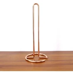 Or Rose-Support De Rouleau De Papier, Porte-Rouleau De Cuisine Portable En Acier Inoxydable Or Porte Rouleaux Papier Toilette Vertical En Acier Support Distributeur De Papier Pour La Cuisine Salon Cha