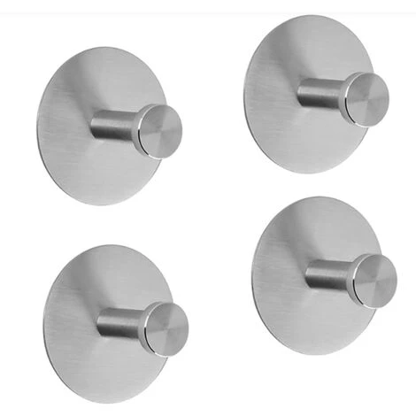 Lot De 4 Patères Autocollantes Porte-serviettes, Patères Peignoir, Inox, Patères, Patères Murales, Sans Perçage, 60 Mm 1 Lot De 4 Patères Autocollantes Porte-serviettes, Patères Peignoir, Inox, Patères, Patères Murales, Sans Perçage, 60 Mm