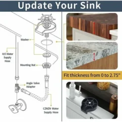 Lave-verres, Lave-gobelets En Acier Inoxydable Pour Le Nettoyage Automatique Des Joints En T Et Des Tuyaux De 80CM, Lave-gobelets Portable, Rince-gobelets Pour Le Café Du Bar De La Maison-1pc, Noir -Promos Gout Cuisine Boutique 95603121 3