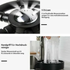 Lave-verres, Lave-gobelets En Acier Inoxydable Pour Le Nettoyage Automatique Des Joints En T Et Des Tuyaux De 80CM, Lave-gobelets Portable, Rince-gobelets Pour Le Café Du Bar De La Maison-1pc, Noir -Promos Gout Cuisine Boutique 95603121 4