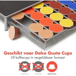 Porte Capsule De Café, Tiroir Porte Capsule De Café En Métal, Pour 36 Capsules, Gris 8 Porte Capsule De Café, Tiroir Porte Capsule De Café En Métal, Pour 36 Capsules, Gris -Promos Gout Cuisine Boutique 95743212 4