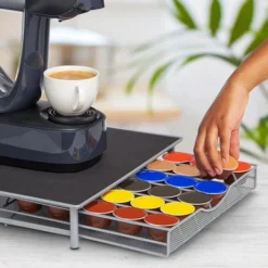 Porte Capsule De Café, Tiroir Porte Capsule De Café En Métal, Pour 36 Capsules, Gris 9 Porte Capsule De Café, Tiroir Porte Capsule De Café En Métal, Pour 36 Capsules, Gris -Promos Gout Cuisine Boutique 95743212 5
