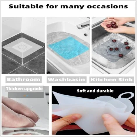 Tapis Anti-odeur En Silicone Pour Siphon De Sol, Bouchons De Vidange En Gel De Silice, Couvercle Désodorisant Anti-odeur, Joint De Cuisine, Désodorisation Des égouts 2 Pièces Adaptées Pour La Cuisine, 2 Tapis Anti-odeur En Silicone Pour Siphon De Sol, Bouchons De Vidange En Gel De Silice, Couvercle Désodorisant Anti-odeur, Joint De Cuisine, Désodorisation Des égouts 2 Pièces Adaptées Pour La Cuisine, – Image 2