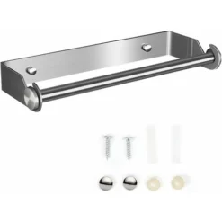 Derouleur Essuie Tout, Derouleur Porte Sopalin, Devidoir Porte Essuie Tout Mural, Distributeur Papier Aluminium Sopalin Et Film, Support Sopalin Mural Déroulant De Rouleau Cuisine(Argent)