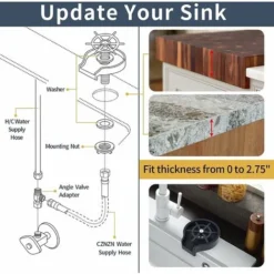 Rince Verre Evier,Rondelle De Tasse En Acier Inoxydable,Apporter Joint En T Et Tuyau De 80 Cm Automatique Tasse Rondelle Nettoyant,Portable Tasse Machine À Laver Rinceuse Pour Ménage Bar Café 7 Rince Verre Evier,Rondelle De Tasse En Acier Inoxydable,Apporter Joint En T Et Tuyau De 80 Cm Automatique Tasse Rondelle Nettoyant,Portable Tasse Machine À Laver Rinceuse Pour Ménage Bar Café -Promos Gout Cuisine Boutique 95908969 3