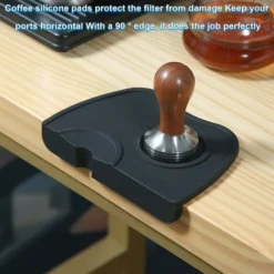 Tapis Tamper De Cafe En Silicone 210 Mm X 150 Mm Tamping Mat Anti-Dérapant Tapis De Tassage Espresso Pour Baristas Table à Manger Café Restaurant L'hôtel Bureau (Noir) -Promos Gout Cuisine Boutique 96011122 3