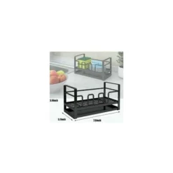 Porte Eponge Evier Cuisine Organisateur, Rangement Evier Cuisine Pour Brosse De Nettoyage, Porte-savon, égouttoir Avec Plateau De Drainage, Multifonction, Noir 9 Porte Eponge Evier Cuisine Organisateur, Rangement Evier Cuisine Pour Brosse De Nettoyage, Porte-savon, égouttoir Avec Plateau De Drainage, Multifonction, Noir -Promos Gout Cuisine Boutique 96151992 5