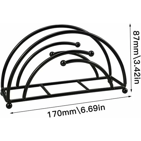 Porte-serviettes De Table, Tables Dîner Serviettes Porte Noir Porte Serviette Table Distributeur De Serviettes En Papier Métal Serviettes Support Pour Comptoir De Cuisine Table à Manger 2 Porte-serviettes De Table, Tables Dîner Serviettes Porte Noir Porte Serviette Table Distributeur De Serviettes En Papier Métal Serviettes Support Pour Comptoir De Cuisine Table à Manger – Image 2