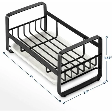 Porte-éponge De Cuisine Pour évier, Organisateur De Comptoir De Cuisine En éponge En Acier Inoxydable 304 Avec Plateau De Vidange En éponge Amovible 5 Porte-éponge De Cuisine Pour évier, Organisateur De Comptoir De Cuisine En éponge En Acier Inoxydable 304 Avec Plateau De Vidange En éponge Amovible – Image 5