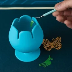 Collecteur De Déchets De Désherbage En Vinyle Aspiré, Organisateur En Forme De Tasse De Vin Pour Outils Et Accessoires Cricut (Bleu) -Promos Gout Cuisine Boutique 97504836 5