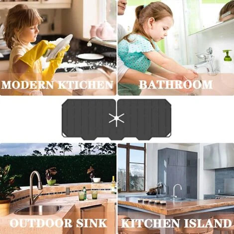 Tapis De Robinet En Silicone, Pare-éclaboussures Pour évier De Cuisine, Plateau Anti-gouttes Pour Poignée De Robinet En Silicone, Attrape-éclaboussures Absorbant Pour Robinet 5 Tapis De Robinet En Silicone, Pare-éclaboussures Pour évier De Cuisine, Plateau Anti-gouttes Pour Poignée De Robinet En Silicone, Attrape-éclaboussures Absorbant Pour Robinet – Image 5