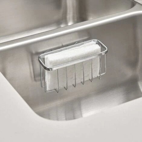 Panier D'organisateur D'aspiration D'évier De Cuisine D'acier Inoxydable - Poli 2 Panier D'organisateur D'aspiration D'évier De Cuisine D'acier Inoxydable - Poli – Image 2