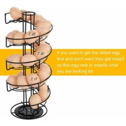 Distributeur D'ufs Toplife Spiral Design Porte-ufs Noir Transparent -Promos Gout Cuisine Boutique 97635447 5