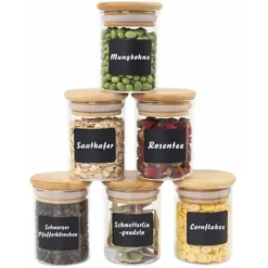 Lot De 12 Pots à épices Pots De Conservation Pots à épices En Verre 120 Ml Avec Couvercle En Bois De Haute Qualité En Bambou Pour Conserver Les Herbes à Thé Et Les épices 7 Lot De 12 Pots à épices Pots De Conservation Pots à épices En Verre 120 Ml Avec Couvercle En Bois De Haute Qualité En Bambou Pour Conserver Les Herbes à Thé Et Les épices -Promos Gout Cuisine Boutique 97635912 3