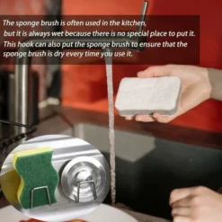 Porte-éponge Pour évier De Cuisine, 2 PCS Porte-éponge Auto-adhésif, Antirouille étanche à Séchage Rapide évier Porte-éponge Pour La Maison, La Salle De Bain, Les Accessoires De Cuisine (noir)