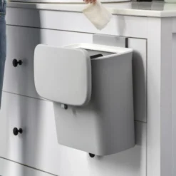 Poubelle à Compost De Cuisine De 2,4 Gallons Pour Comptoir Ou Sous évier, Petite Poubelle Suspendue Avec Couvercle Pour Placard/salle De Bain/chambre/bureau/camping, Seau à Compost D'intérieur Montabl