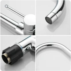 FORIOUS Robinet De Cuisine Rotatif à 360° Mitigeur Cuisine Chaude Et Froide Robinet D'évier Monocommande En Laiton Chromé 8 FORIOUS Robinet De Cuisine Rotatif à 360° Mitigeur Cuisine Chaude Et Froide Robinet D'évier Monocommande En Laiton Chromé -Promos Gout Cuisine Boutique 97958521 4