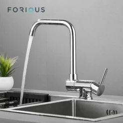 Robinet De Cuisine FORIOUS Rabattable Mitigeur D'évier Repliable Rotatif 360° Mitigeur En Acier Chromé Pour Évier Fenêtre -Promos Gout Cuisine Boutique 97958528 3