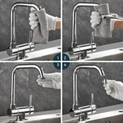 Robinet De Cuisine FORIOUS Rabattable Mitigeur D'évier Repliable Rotatif 360° Mitigeur En Acier Chromé Pour Évier Fenêtre -Promos Gout Cuisine Boutique 97958528 5