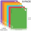 Planche à Découper, Ensemble De Planches à Découper Très épaisses En Plastique Flexible, Tapis Avec Symboles Alimentaires Et Poignées Pratiques (lot De 6)