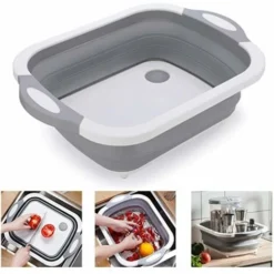 Bol Multifonction Pliable Planche à Découper Portable évier De Cuisine Bol Camping Panier Cuisine Panier De Rangement En Plastique Pliable évier De Cuisine En Plein Air